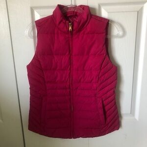 Talbots Fuchsia Quilted Vest Size Small
